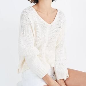 Madewell Cream Breezeway Pullover Sweater